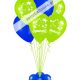 Μπουκέτο μπαλόνια ευχαριστώ λαχανί - μπλε